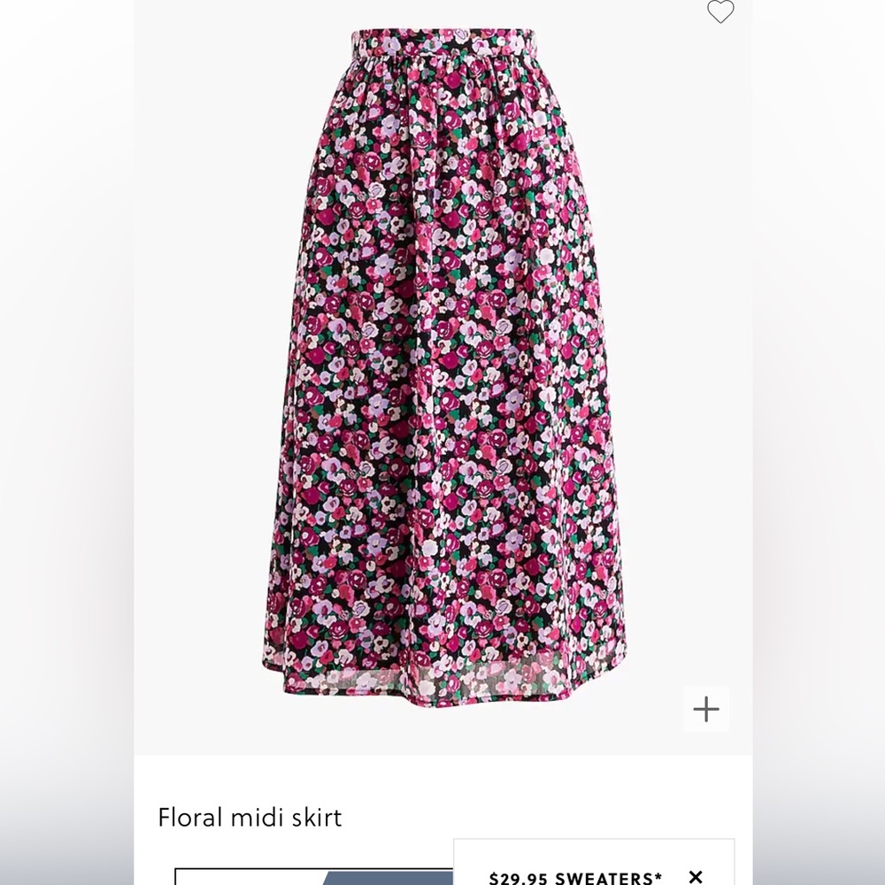 J.Crew factory floral midi skirt